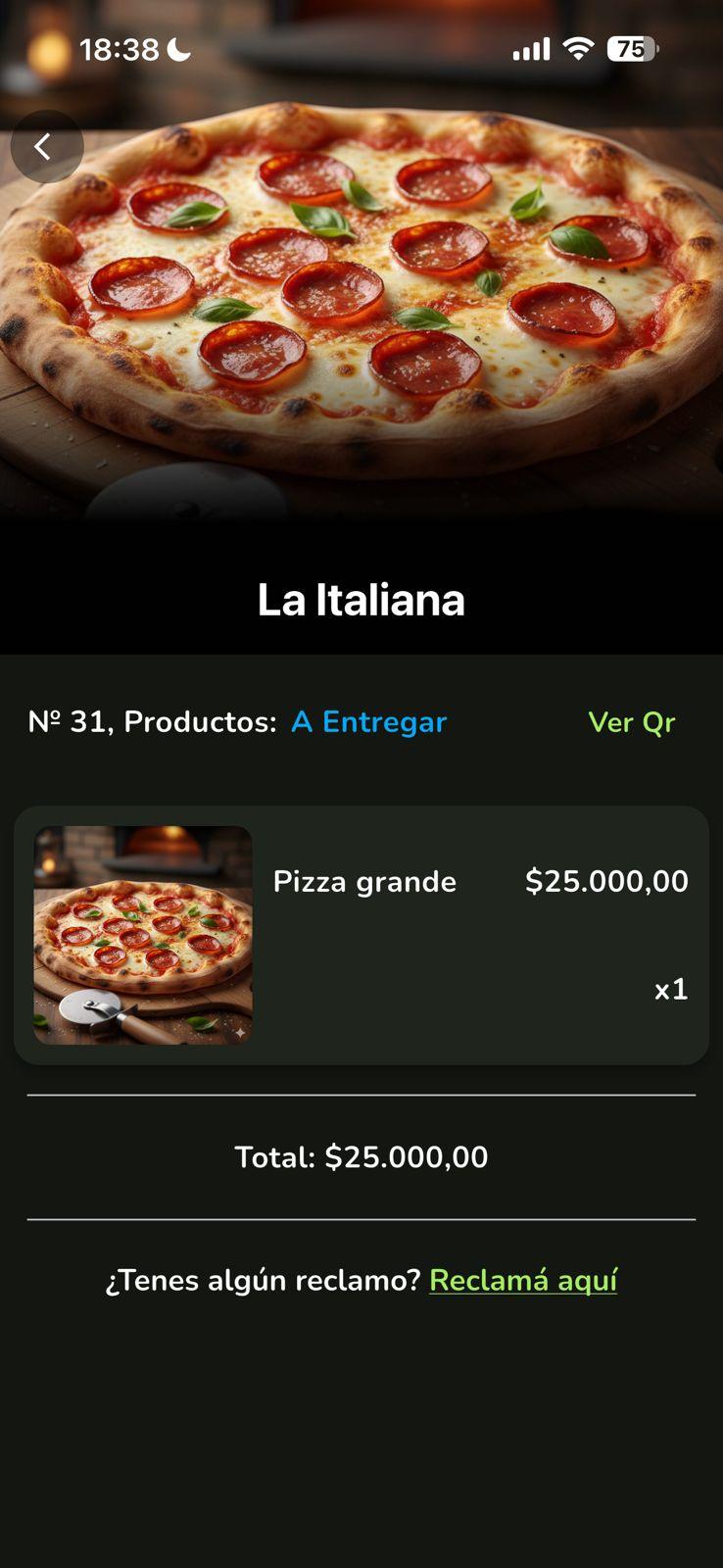 Pedido y QR